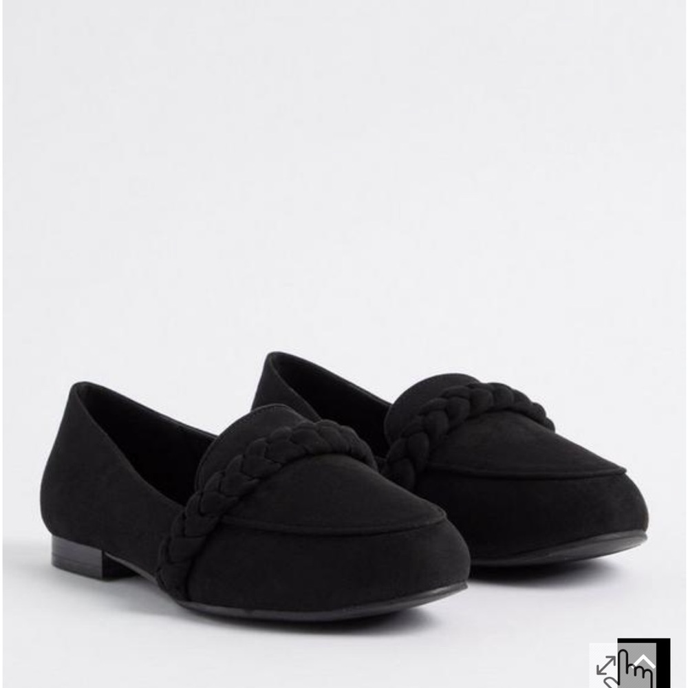 Torrid Twist Braid Loafer Shoes Womens Size 8WW Black
